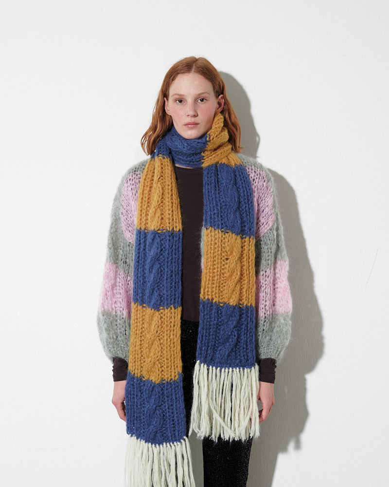 Mohair Cable Scarf