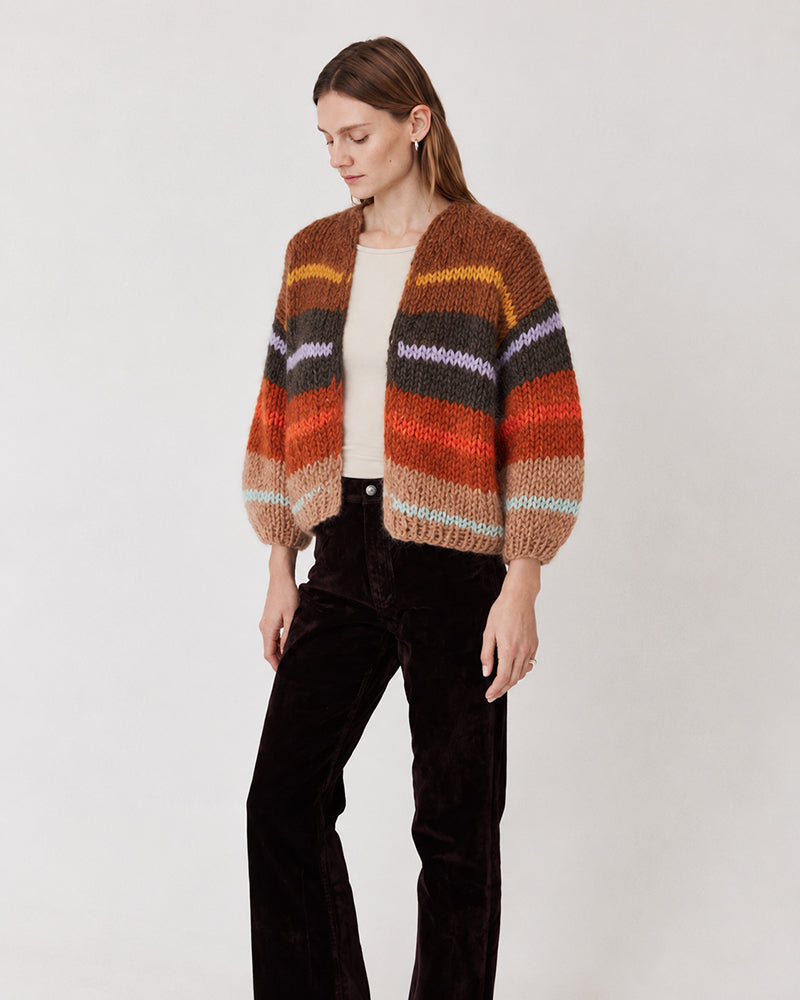 Pre-shopping: Mohair Striped Bomber Cardigan