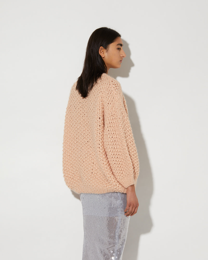 Maiami handmade Cardigan. Made from Alpaca in Apricot.