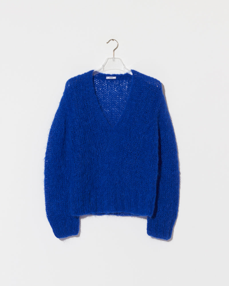 Shaggy Alpaca V-Neck Pullover
