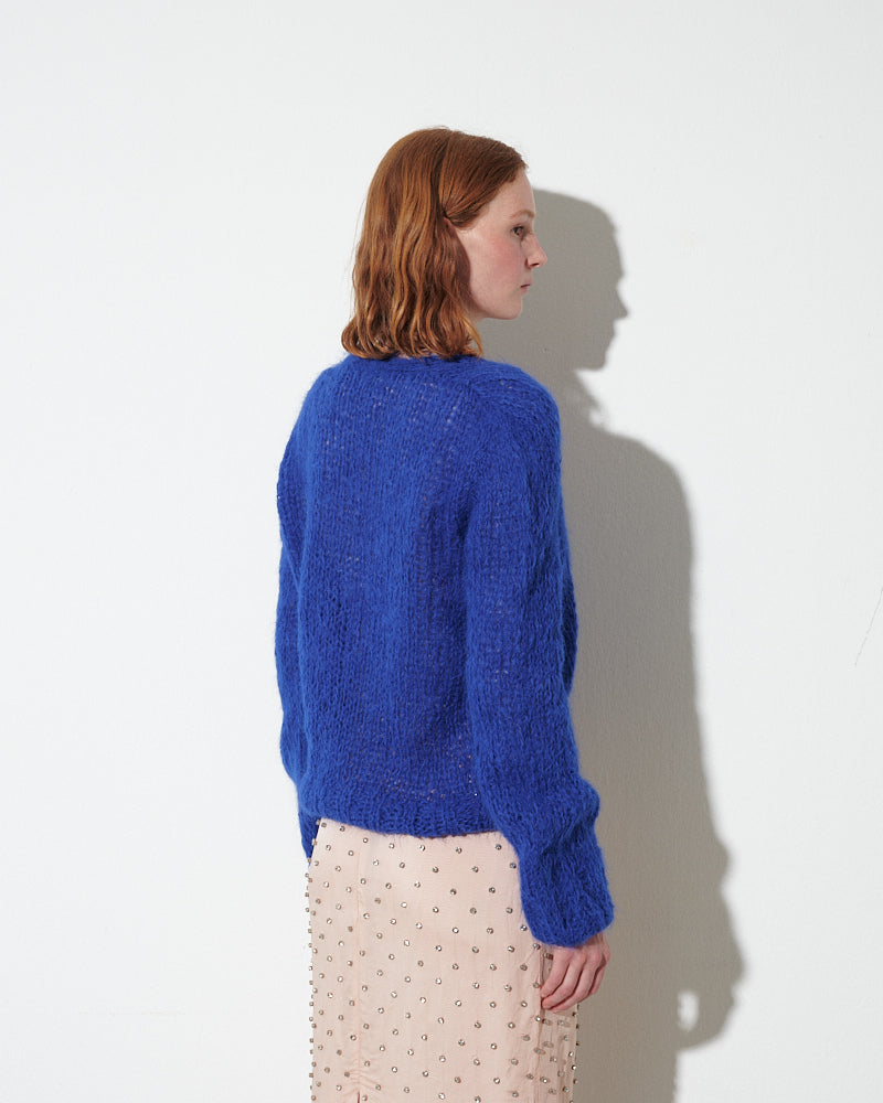Shaggy Alpaca V-Neck Pullover
