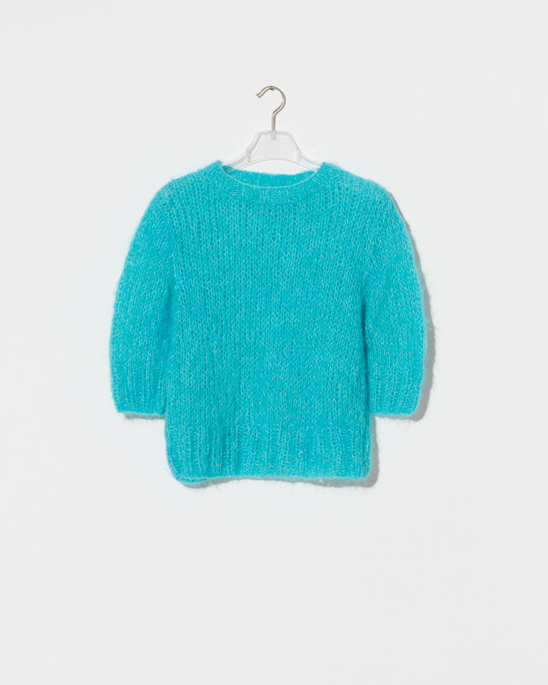 textured alpaca knit t-shirt transitional knitwear