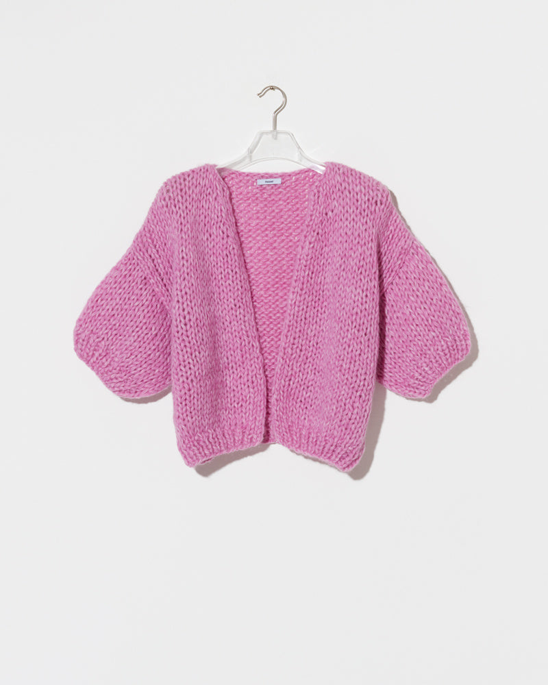 Maiami alpaca cardigan short sleeve bomber style