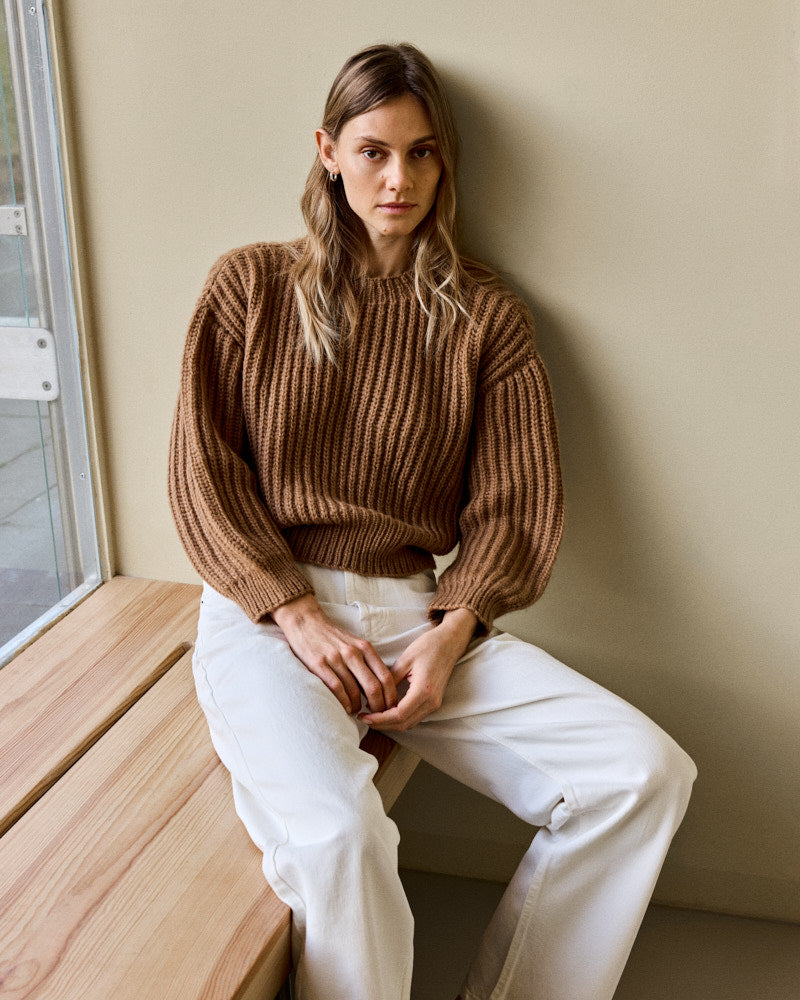 Preview: Chunky Alpaca Boxy Brioche Pullover