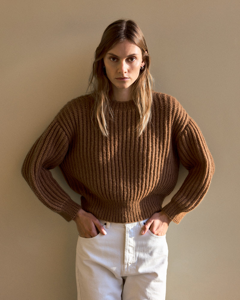 Preview: Chunky Alpaca Boxy Brioche Pullover