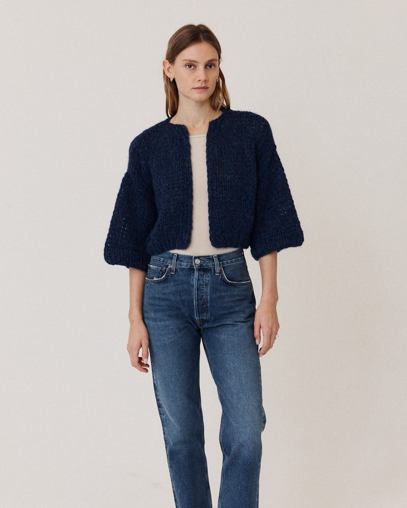 Preview: Alpaca Short Sleeve Cardigan