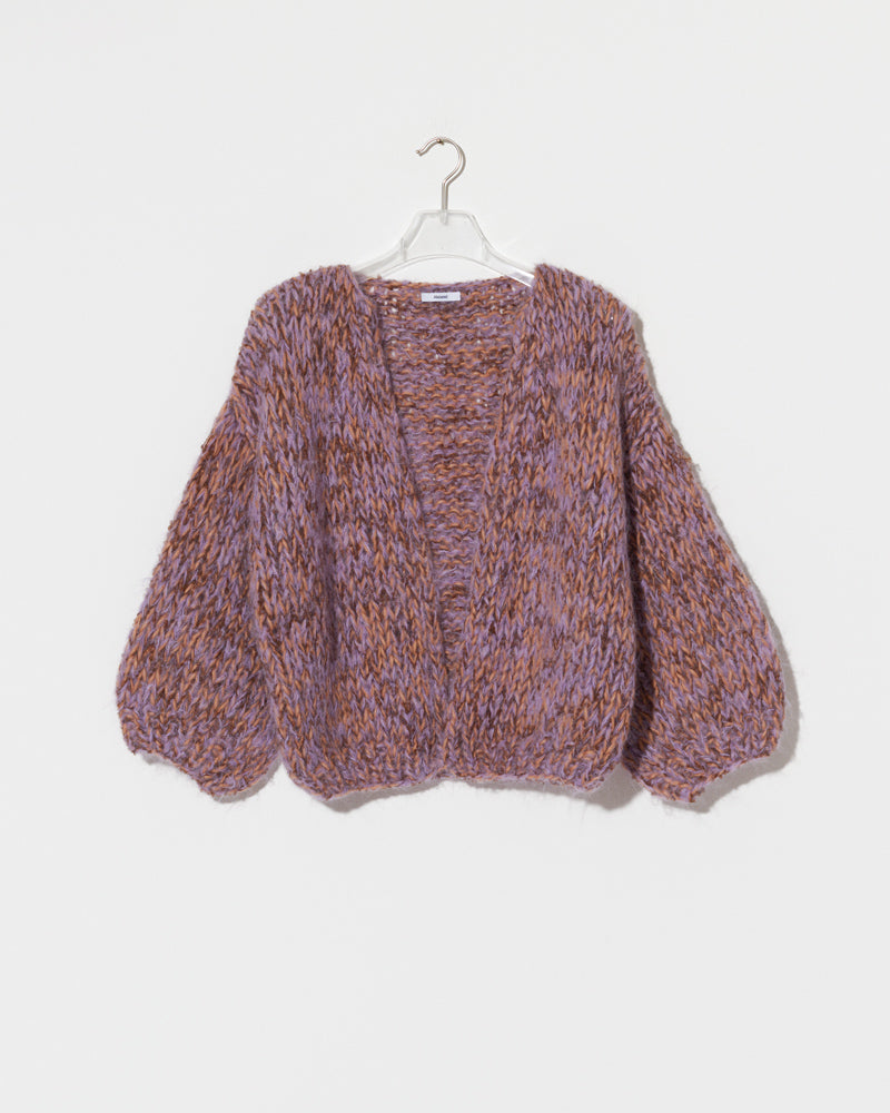 Alpaca Mix Melange Bomber Cardigan