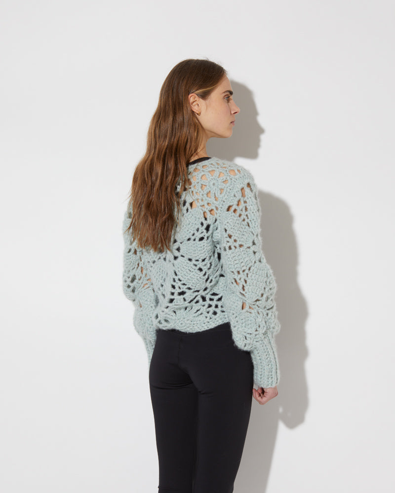 Cashmere Lace Crochet Pullover