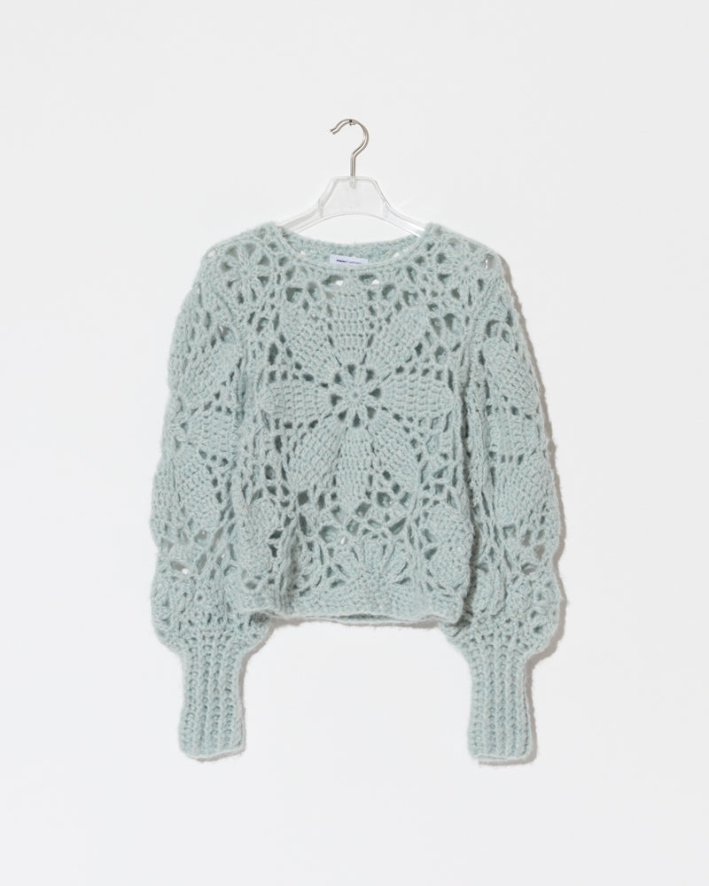 Cashmere Lace Crochet Pullover