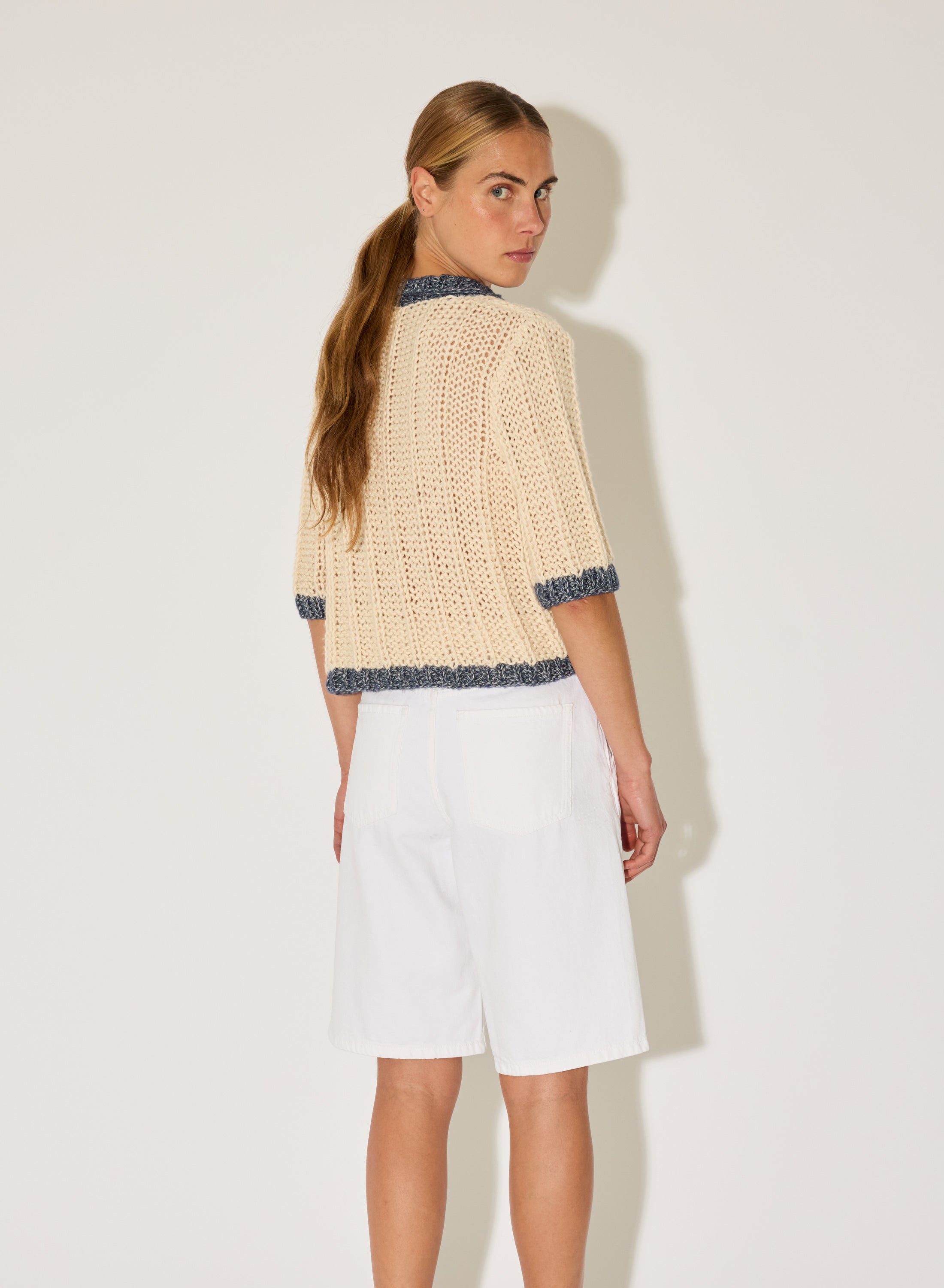 100% cotton knit polo top women Maiami