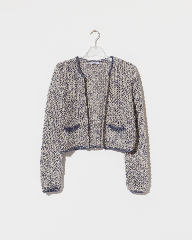 Maiami cotton knit jacket handcrafted texture