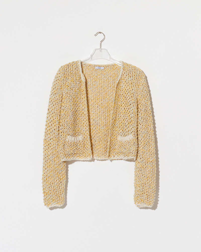 Maiami cotton knit jacket handcrafted texture