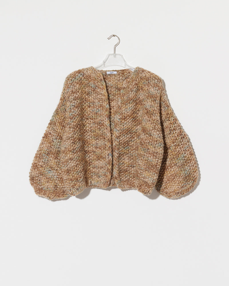 Merino Pearl Pattern Bomber Cardigan
