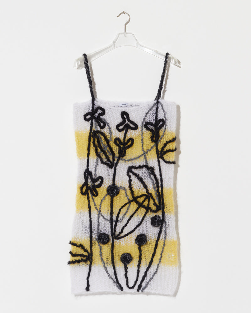 Mohair Dress Light, Floral Embroidery