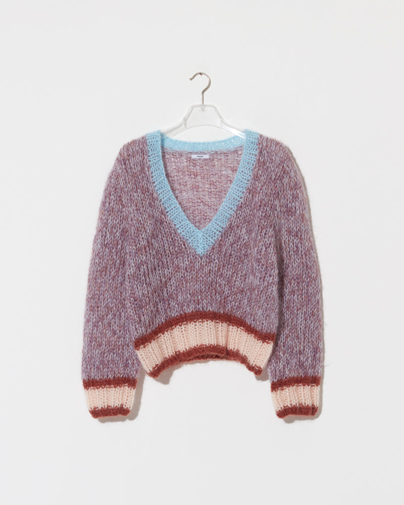 Mohair Slim V-Neck Pullover