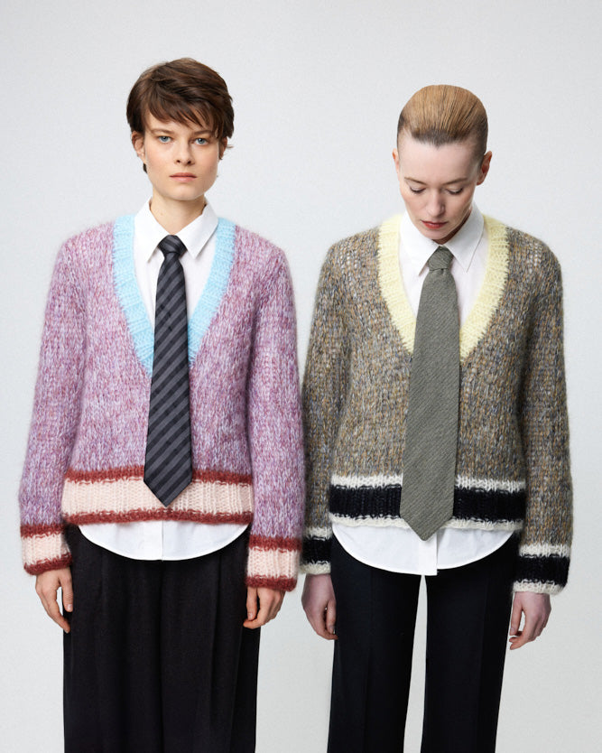 Mohair Slim V-Neck Pullover