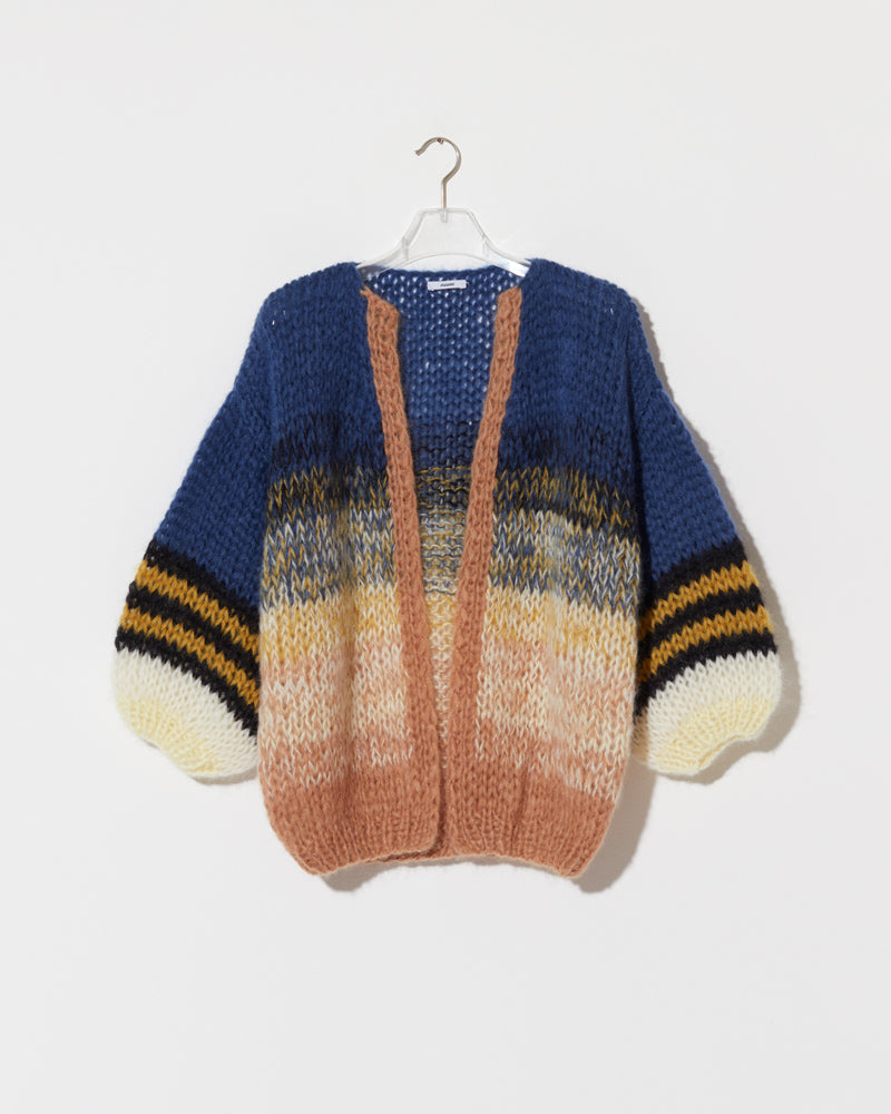 Mohair Gradient Big Cardigan