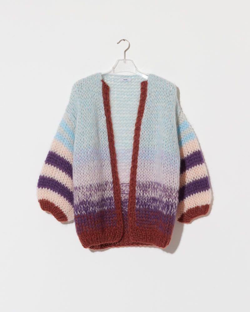 Mohair Gradient Big Cardigan