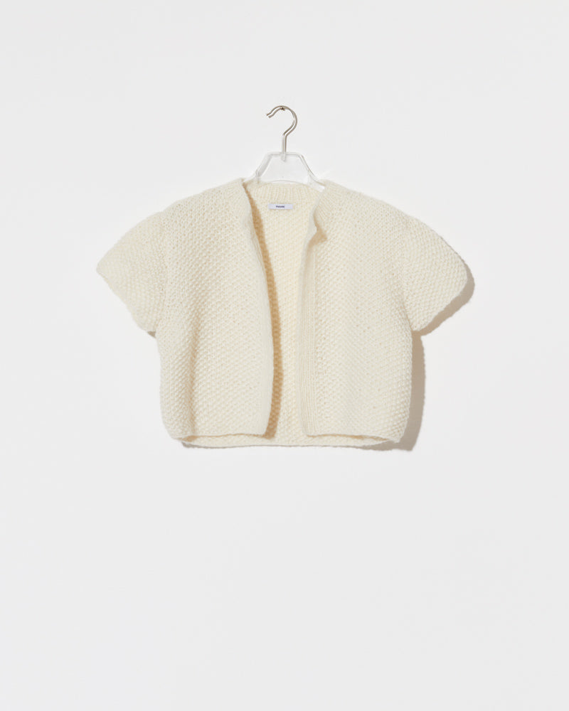 Chunky Alpaca Short Cardigan
