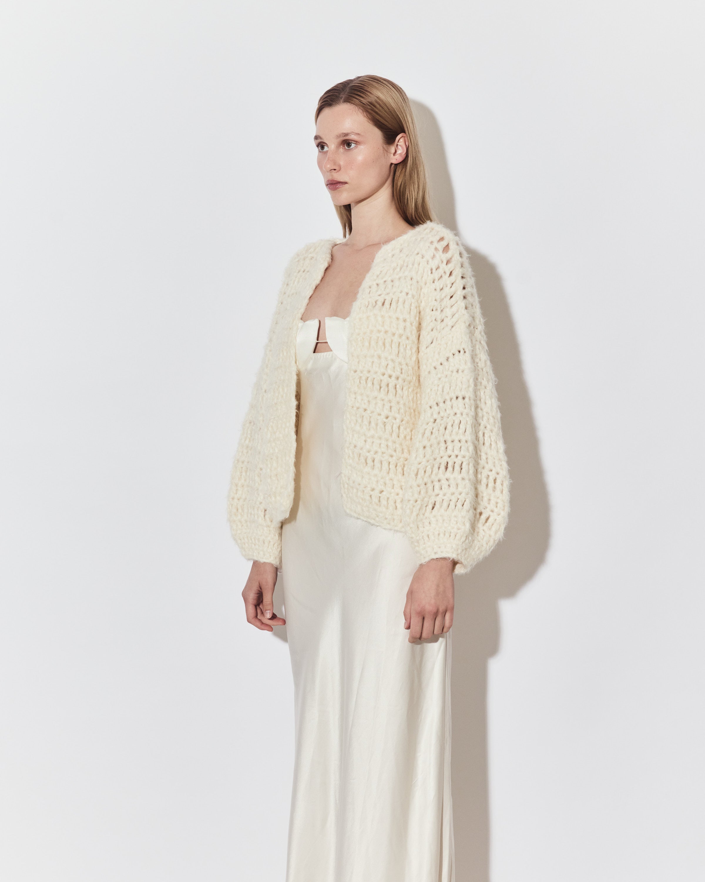 Bridal: Silk Crochet Bomber