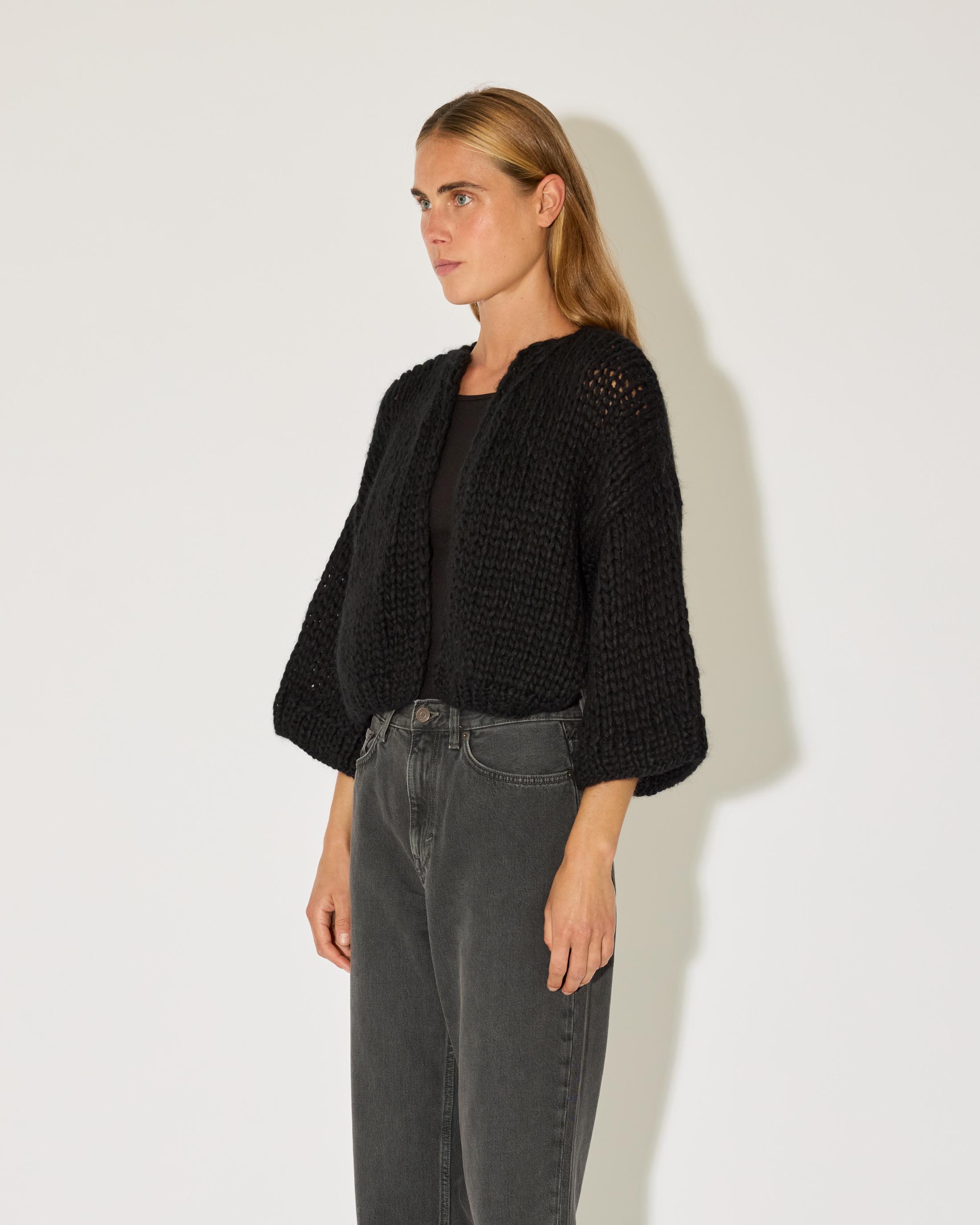 Alpaca Short Sleeve Cardigan