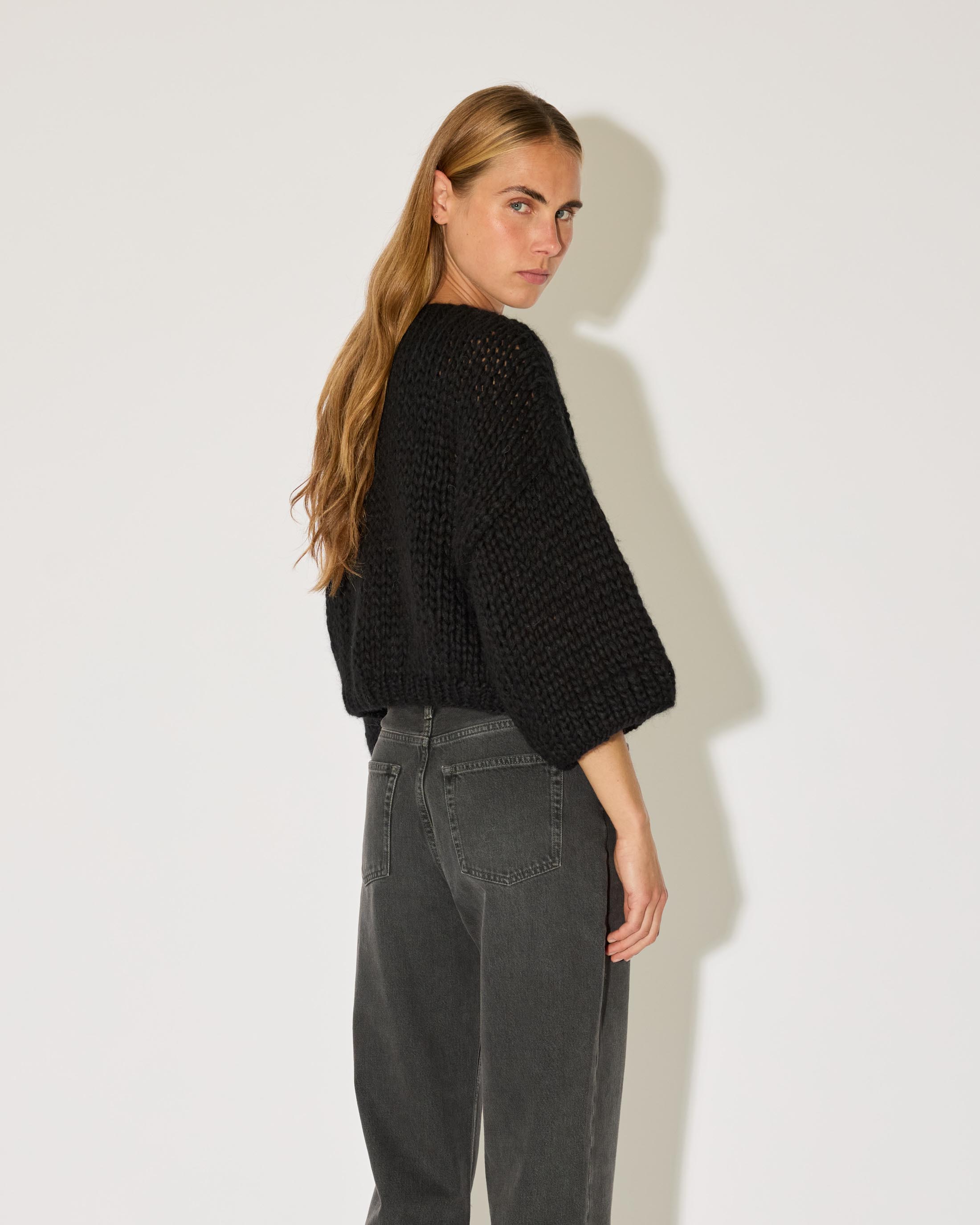 Alpaca Short Sleeve Cardigan