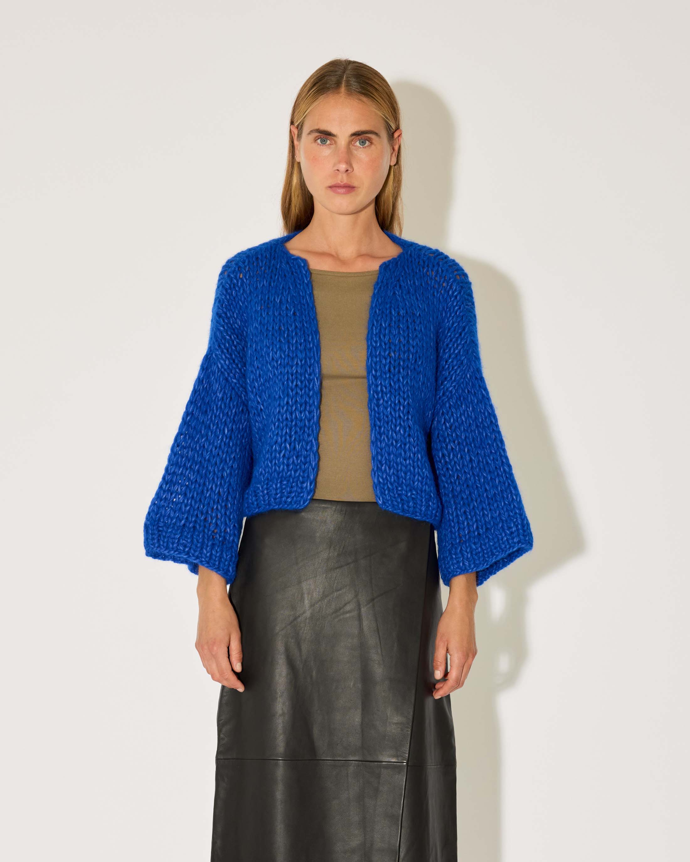 Alpaca Short Sleeve Cardigan