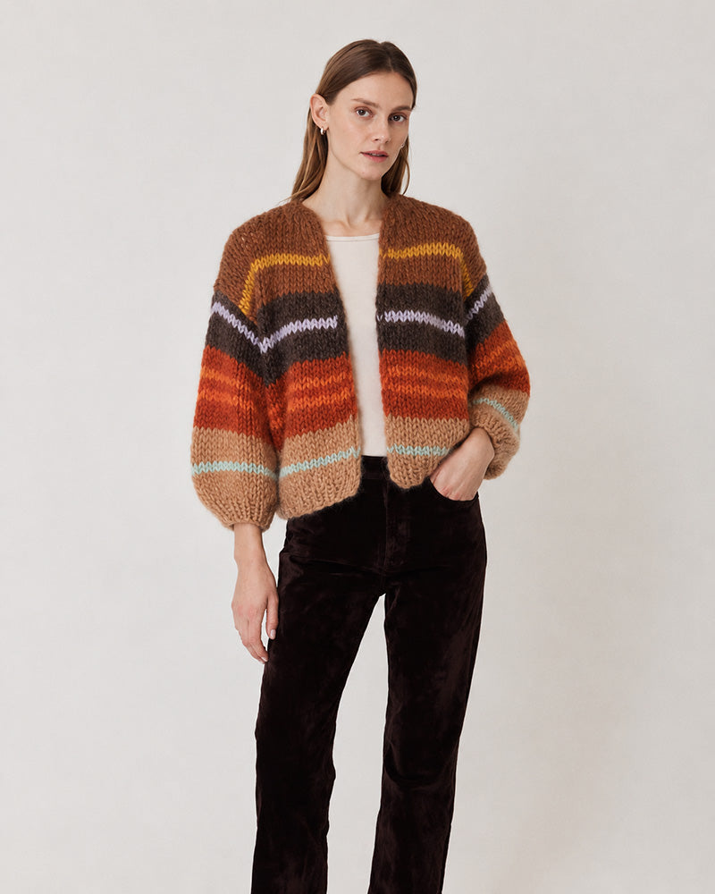 Pre-shopping: Mohair Striped Bomber Cardigan