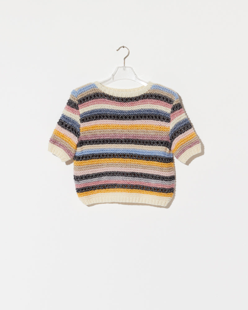 Striped t-shirt in cotton merino blend by Maiami, Spring 2025