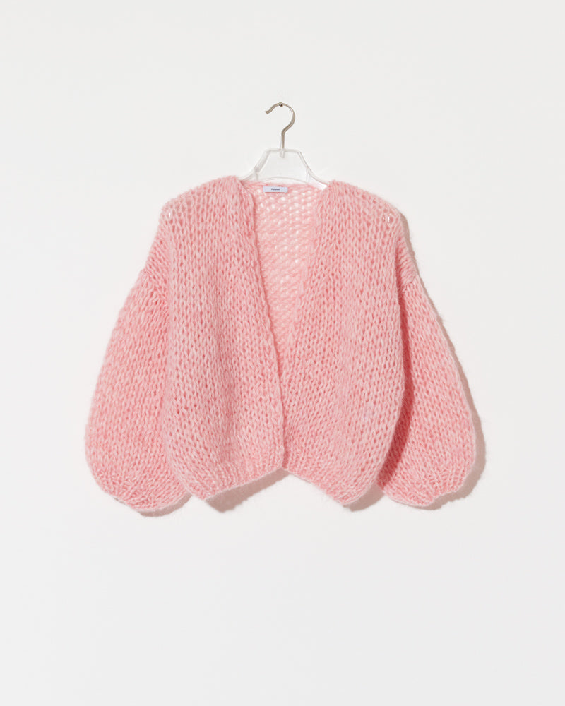 Lightweight mohair bomber cardigan, short and voluminous by Maiami, Spring 2025