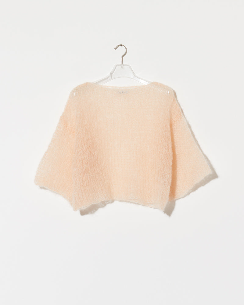 Plain light mohair t-shirt with minimalist fit by Maiami, Spring 2025