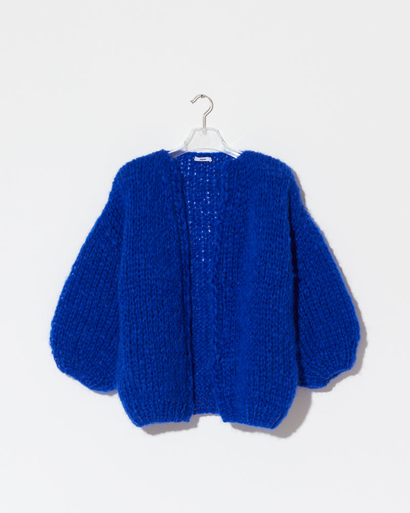 Maiami big Mohair Cardigan in Blue.