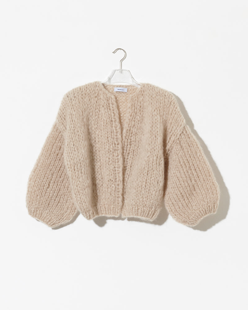 Mohair cardigan womens in beige.