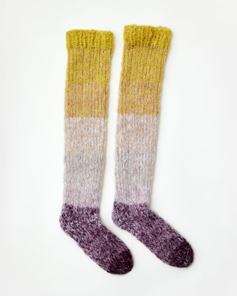 Fleecy Alpaca Bed Socks, Ombre