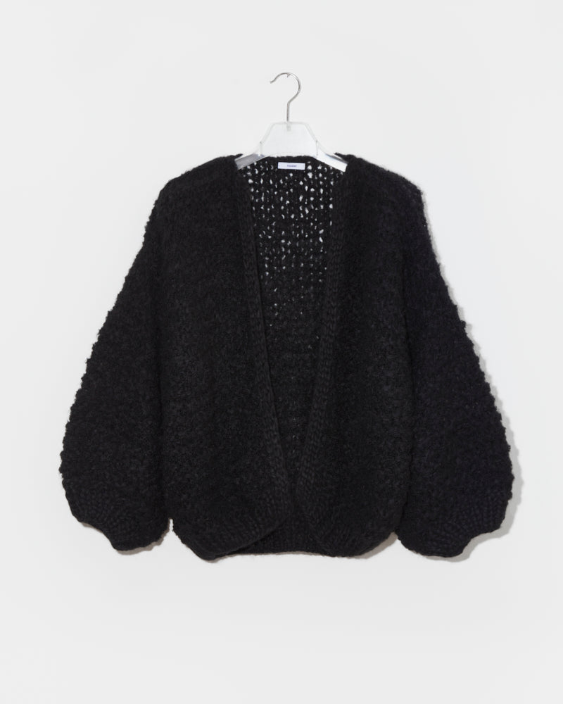 Alpaca Puffy Bomber Cardigan