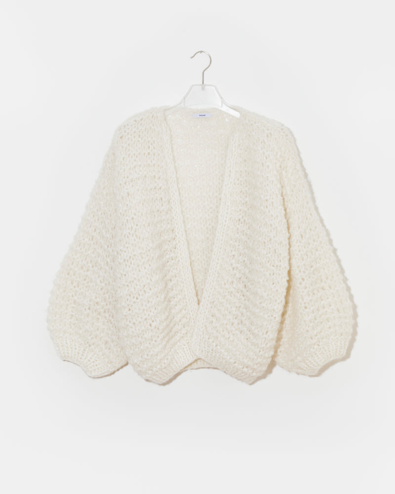 Alpaca Puffy Bomber Cardigan