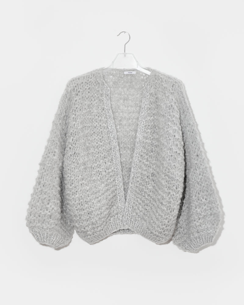 Alpaca Puffy Bomber Cardigan