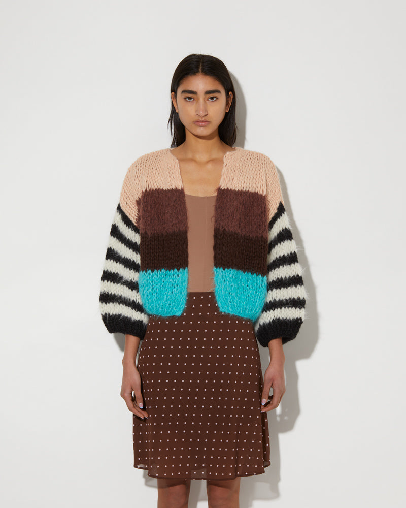 Maiami Alpaca Bomber Cardigan. Knitwear Cardigan.