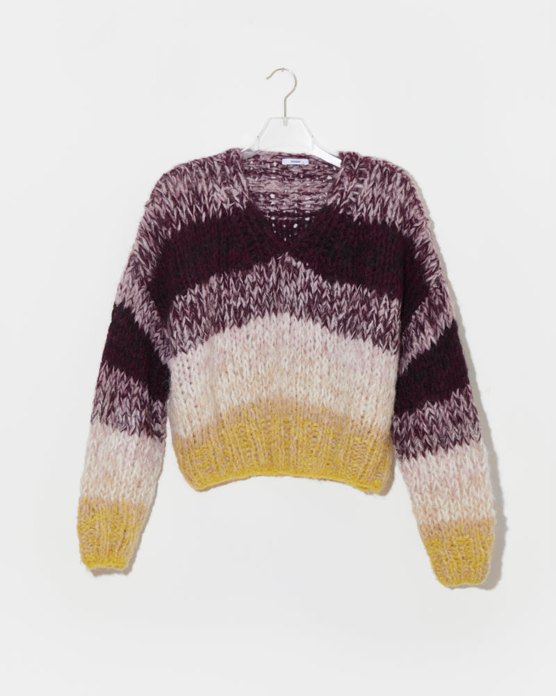 Alpaca Ombre V-Neck Pullover