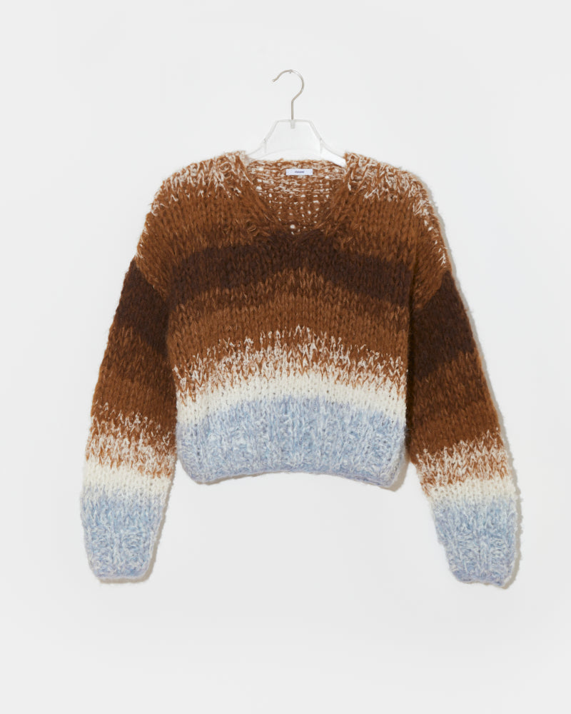 Alpaca Ombre V-Neck Pullover