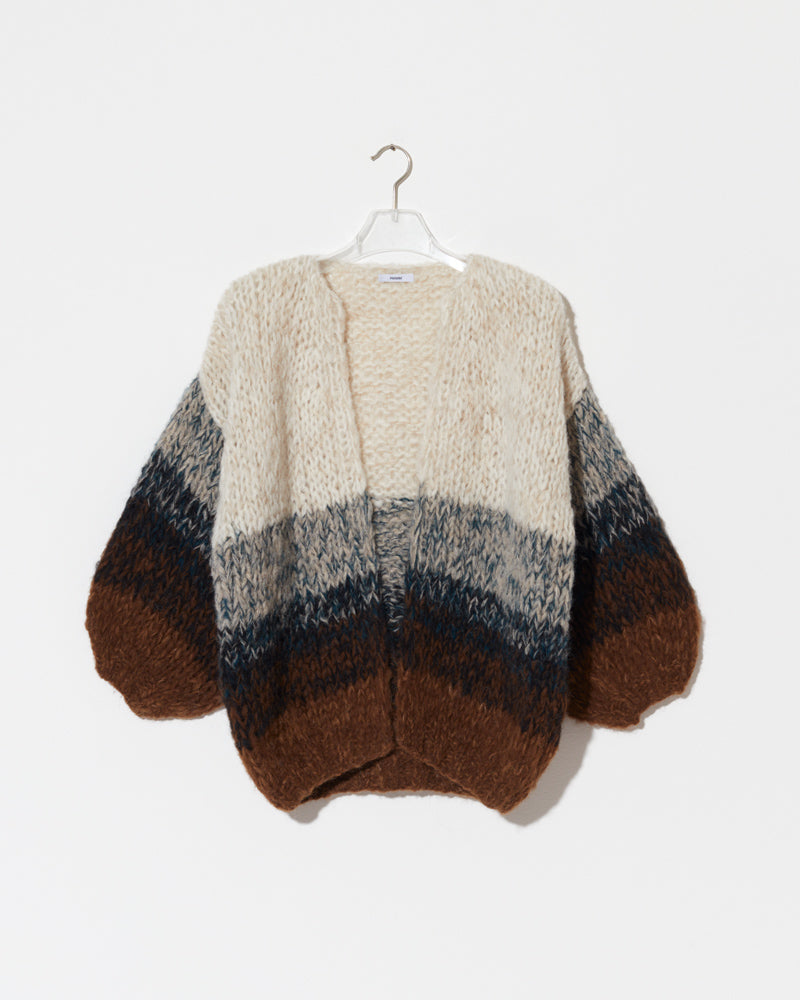 Maiami ombre cardigan in brown. Made from Alpaca.