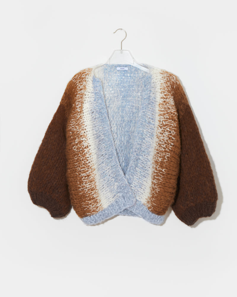 Alpaca Boucle Ombre Bomber Cardigan