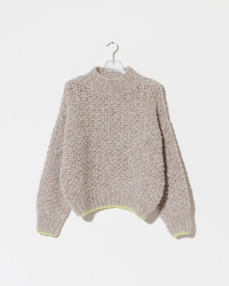 Maiami knitted Alpaca Pullover with Turtleneck.