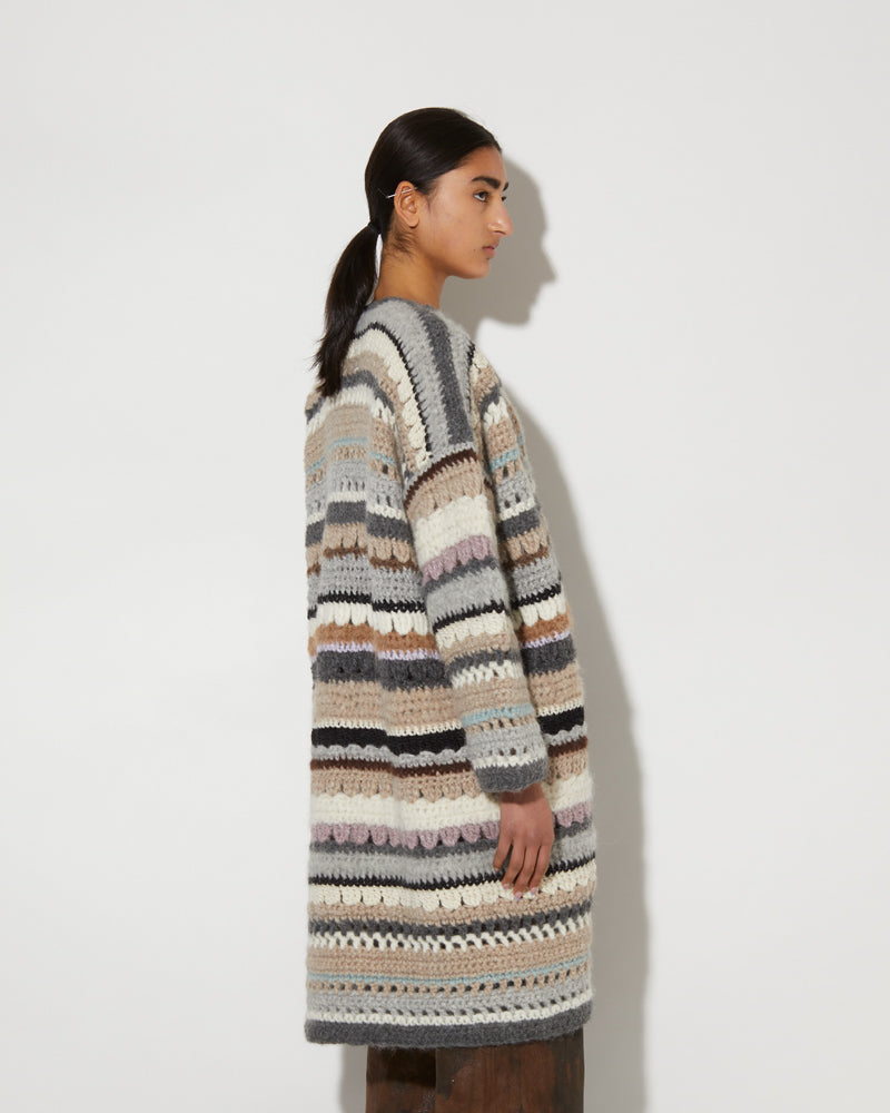 Maiami crochet coat. Made from Alpaca. Knitwear handmade.