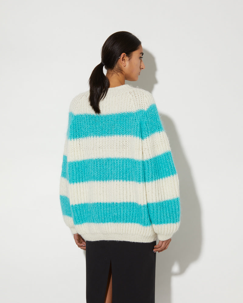 Maiami Alpaca pullover sweater in mint.