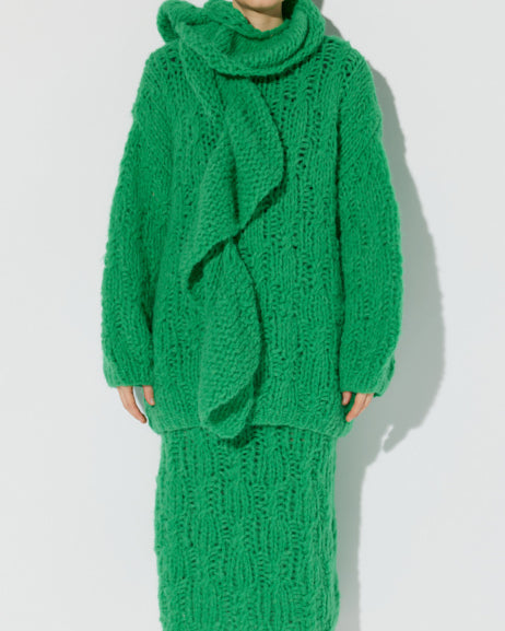 Fleecy Alpaca Ruffle Scarf
