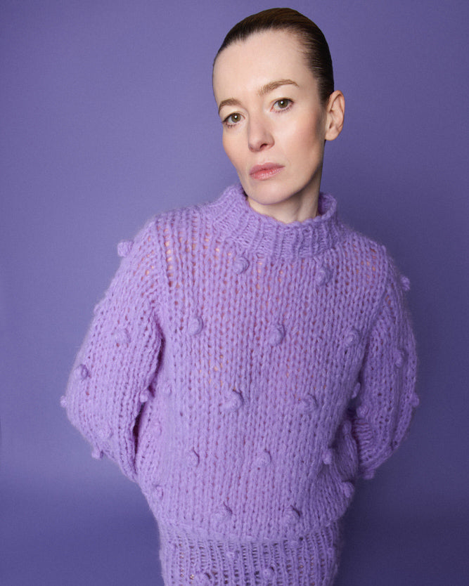 Fleecy Alpaca Bobble Pullover