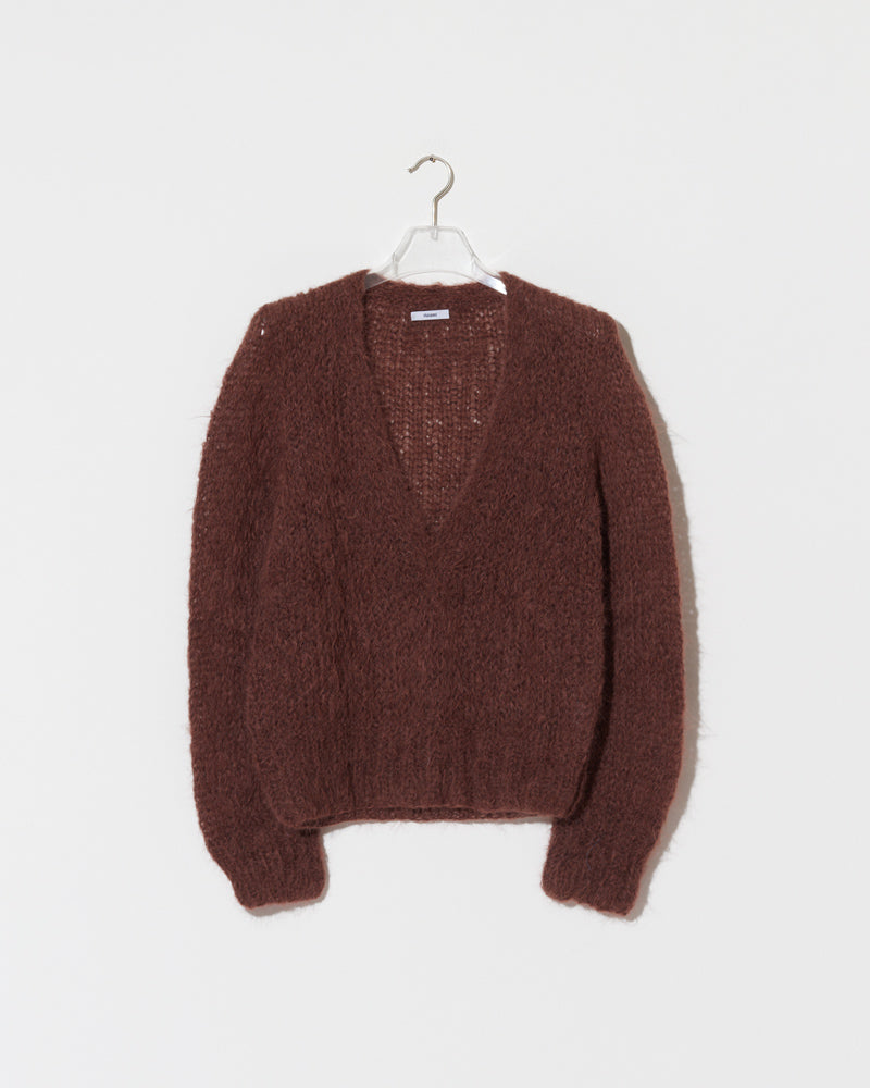 Shaggy Alpaca V-Neck Pullover