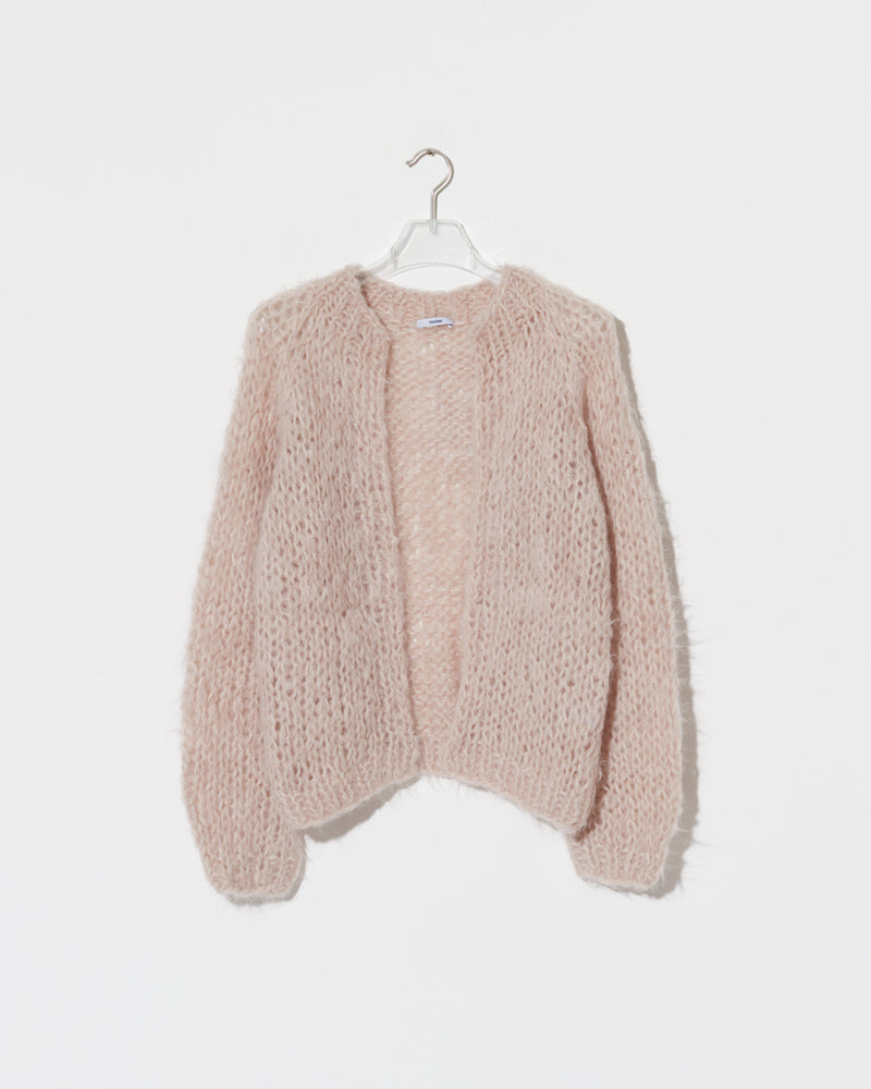 Alpaca Cardigan with slim-fit silhouette in Sand by Maiami