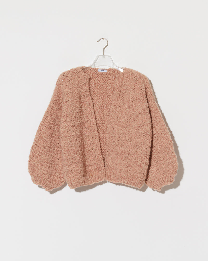 Alpaca Cardigan with boucle surface by Maiami